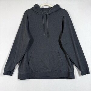 Ash and Erie Hoodie Mens Large Sweatshirt Pullover Heather Grey Stretch Kangaroo